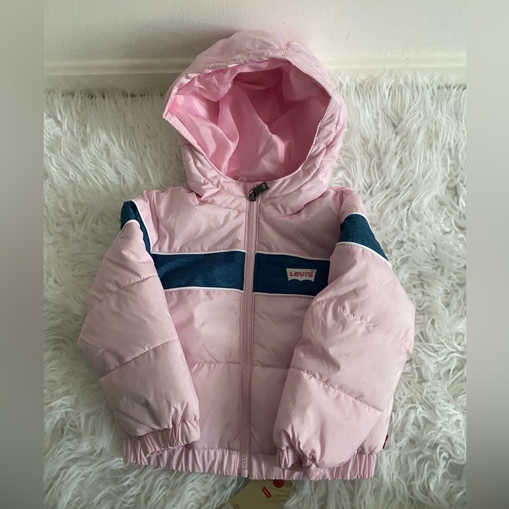 Levi's Pink and Blue Puffer Jacket